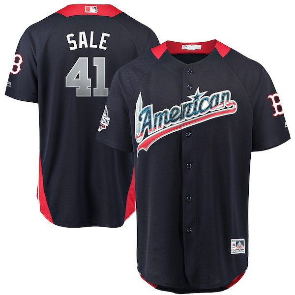 American League #41 Chris Sale Navy 2018 MLB All-Star Game Home Run Derby Jersey